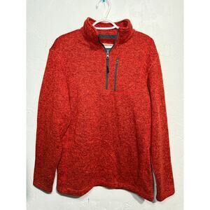 Mountain Club orange quarter zip‎ sweatshirt mens medium outdoors utility warm